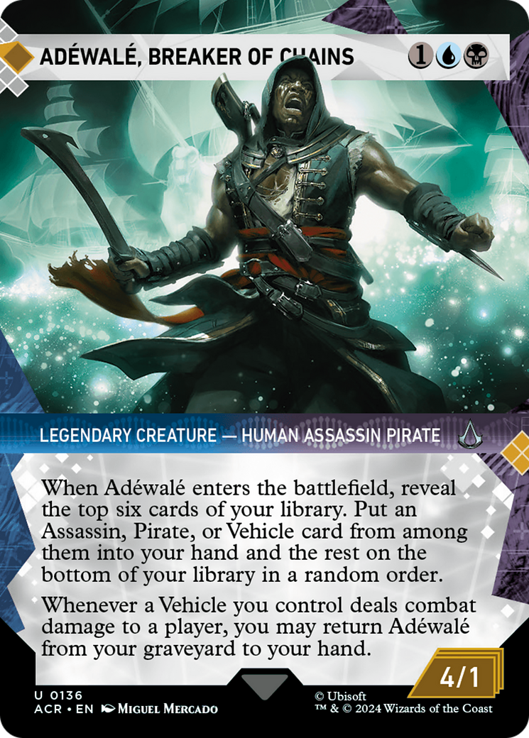 Adewale, Breaker of Chains (Showcase) (ACR-136) - Assassin's Creed: (Showcase) (Borderless)