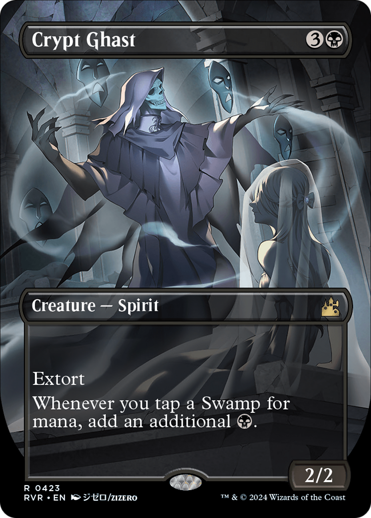 Crypt Ghast (Anime Borderless) (RVR-423) - Ravnica Remastered (Borderless) Foil