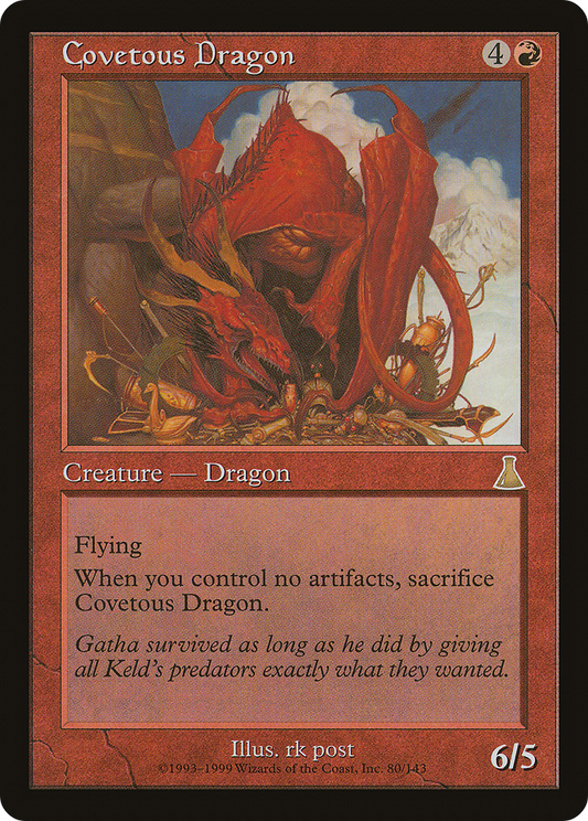 Covetous Dragon (UDS-080) - Urza's Destiny Foil