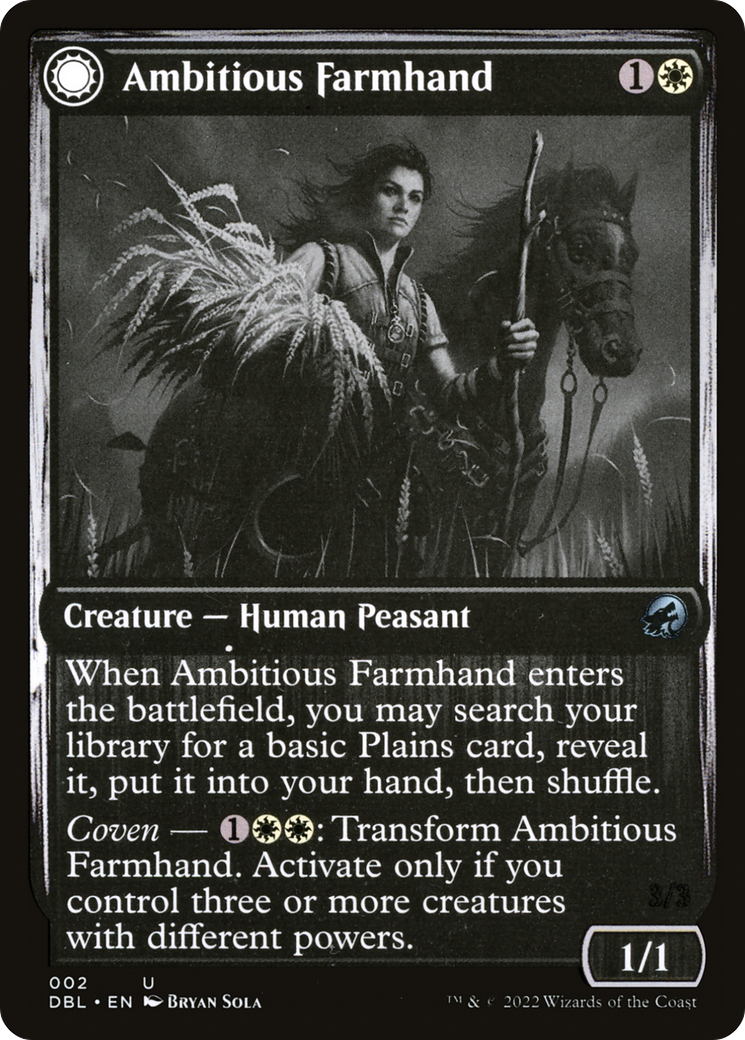 Ambitious Farmhand (DBL-002) - Innistrad: Double Feature: (Double Faced Transform) Foil