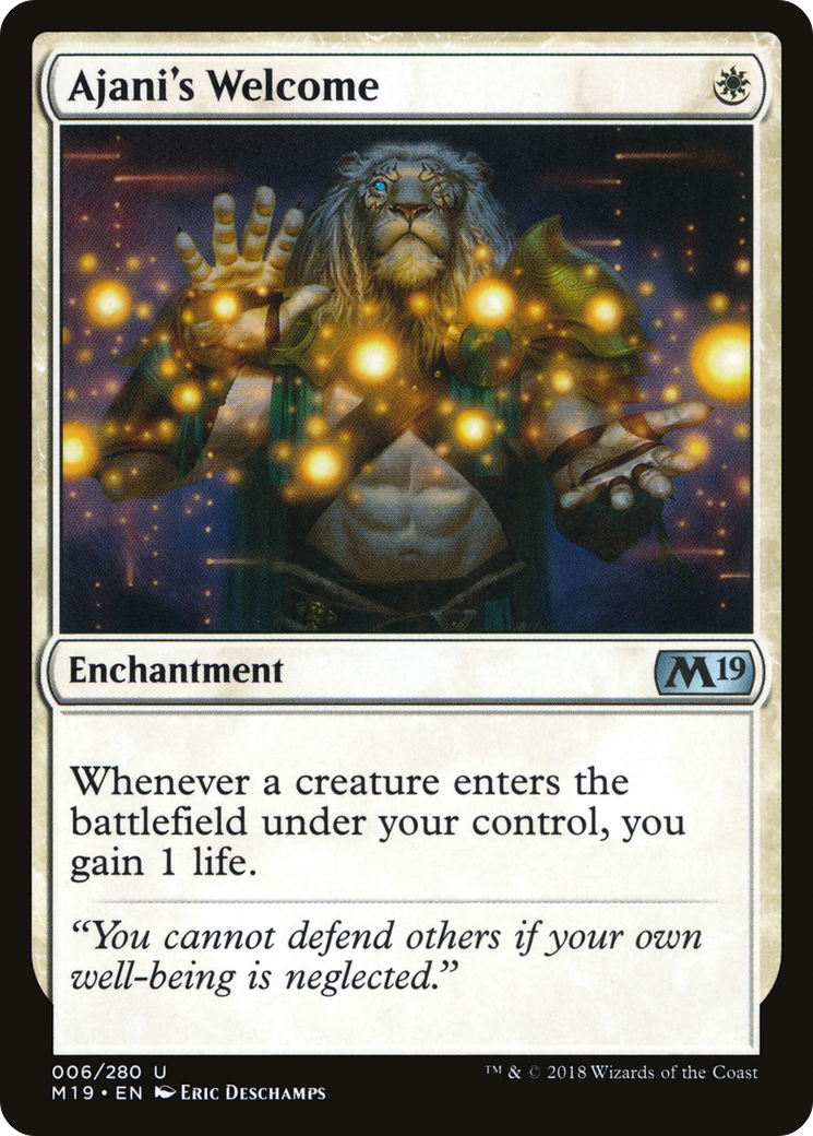 Ajani's Welcome (M19-006) - Core Set 2019 Foil