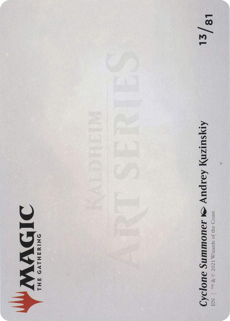 Cyclone Summoner Art Card (ASKHM-013) - Art Series: Kaldheim (Borderless)