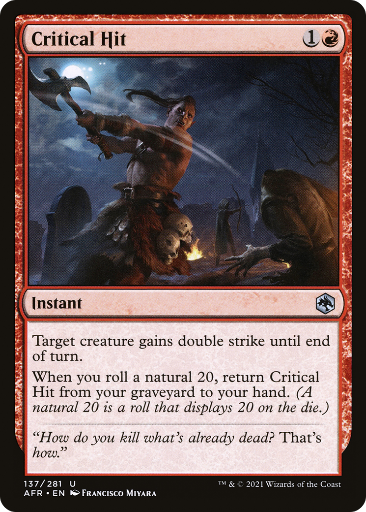 Critical Hit (AFR-137) - Adventures in the Forgotten Realms Foil