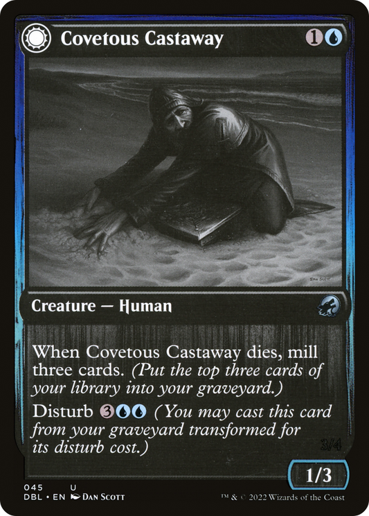 Covetous Castaway // Ghostly Castigator (DBL-045) - Innistrad: Double Feature: (Double Faced Transform)