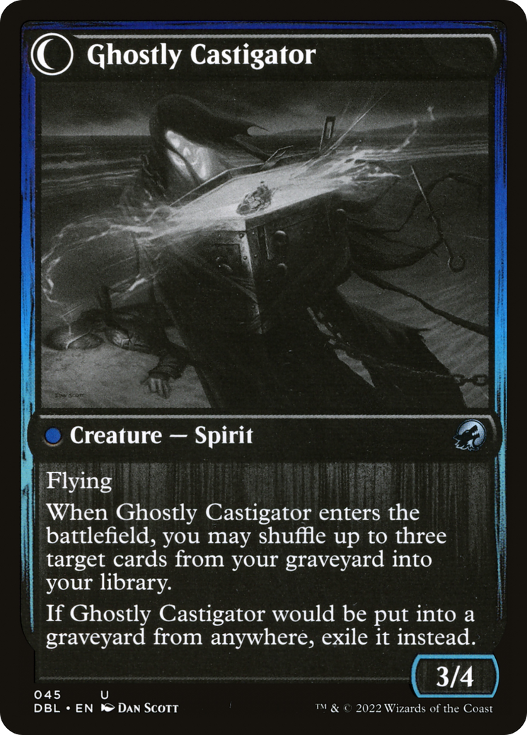Covetous Castaway // Ghostly Castigator (DBL-045) - Innistrad: Double Feature: (Double Faced Transform)