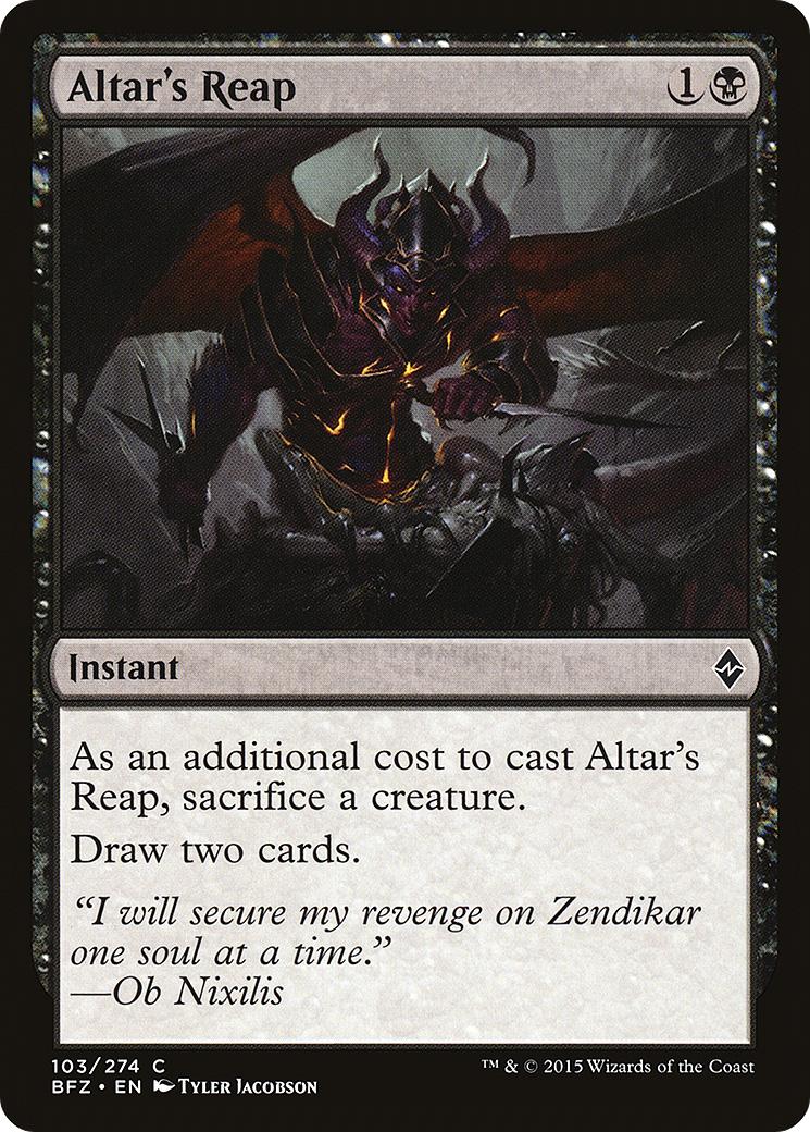 Altar's Reap (BFZ-103) - Battle for Zendikar
