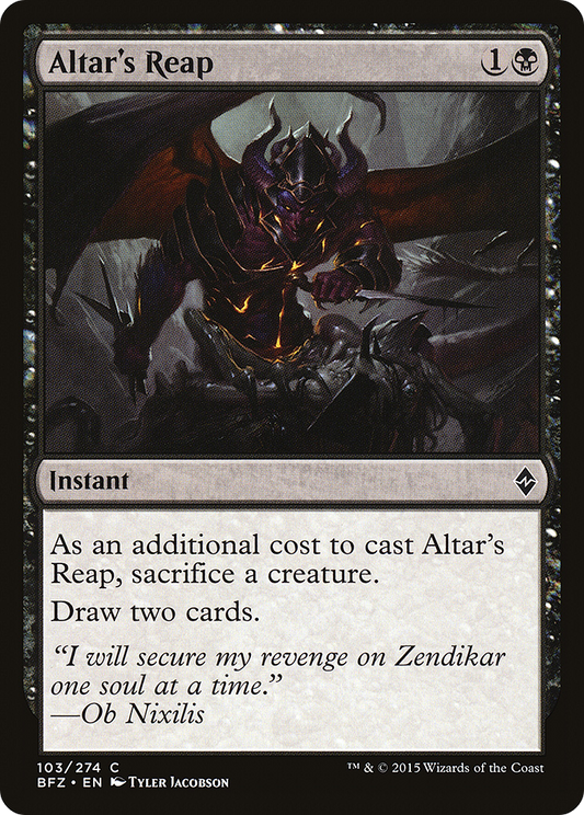 Altar's Reap (BFZ-103) - Battle for Zendikar