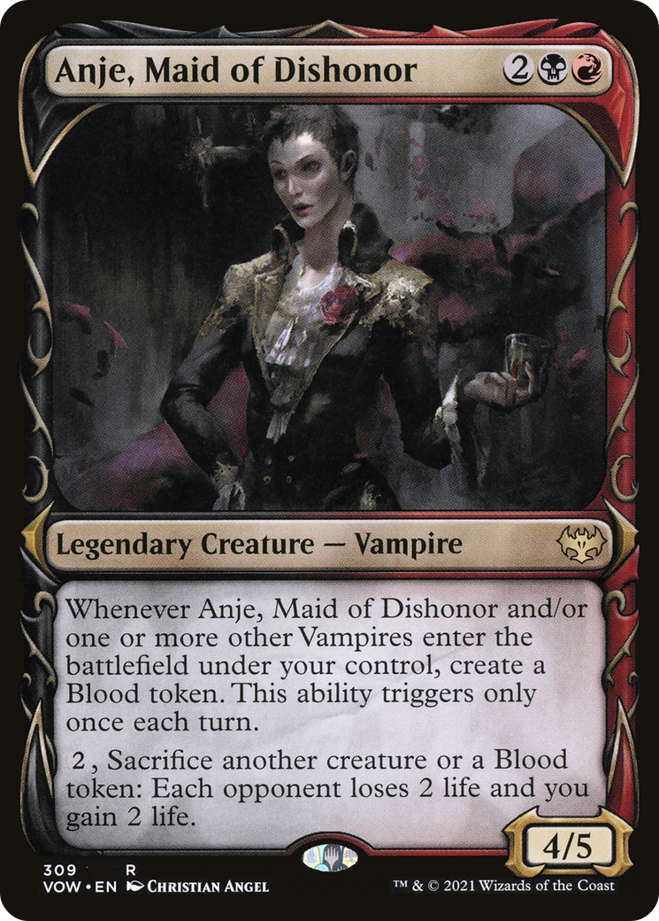 Anje, Maid of Dishonor (Showcase) (VOW-309) - Innistrad: Crimson Vow: (Showcase) Foil