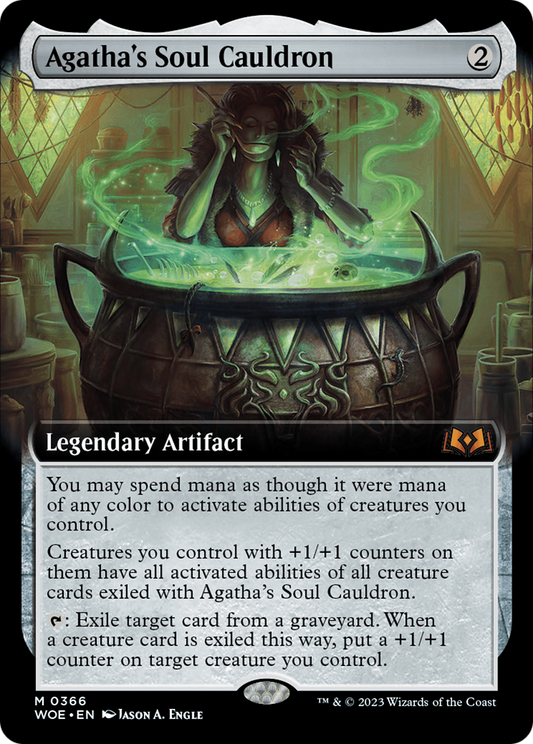 Agatha's Soul Cauldron (Extended Art) (WOE-366) - Wilds of Eldraine: (Extended Art) Foil
