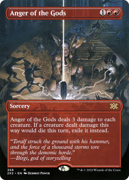Anger of the Gods (Borderless) (2X2-358) - Double Masters 2022 (Borderless) Foil