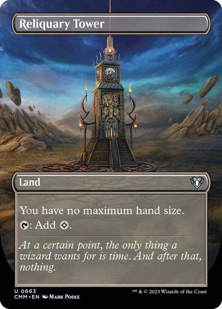 Reliquary Tower (Borderless) (CMM-663) - Commander Masters (Borderless) Foil