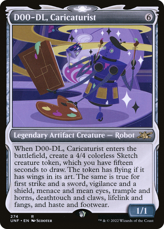D00-DL, Caricaturist (Showcase) (UNF-274) - Unfinity: (Showcase) Foil