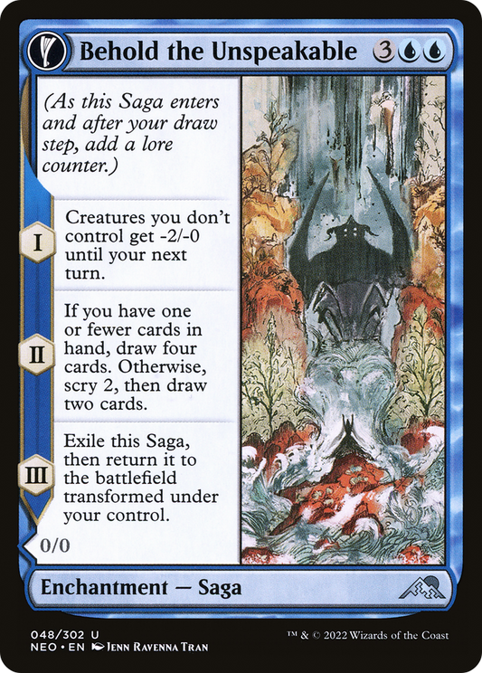 Behold the Unspeakable (NEO-048) - Kamigawa: Neon Dynasty: (fandfc, enchantment) Foil