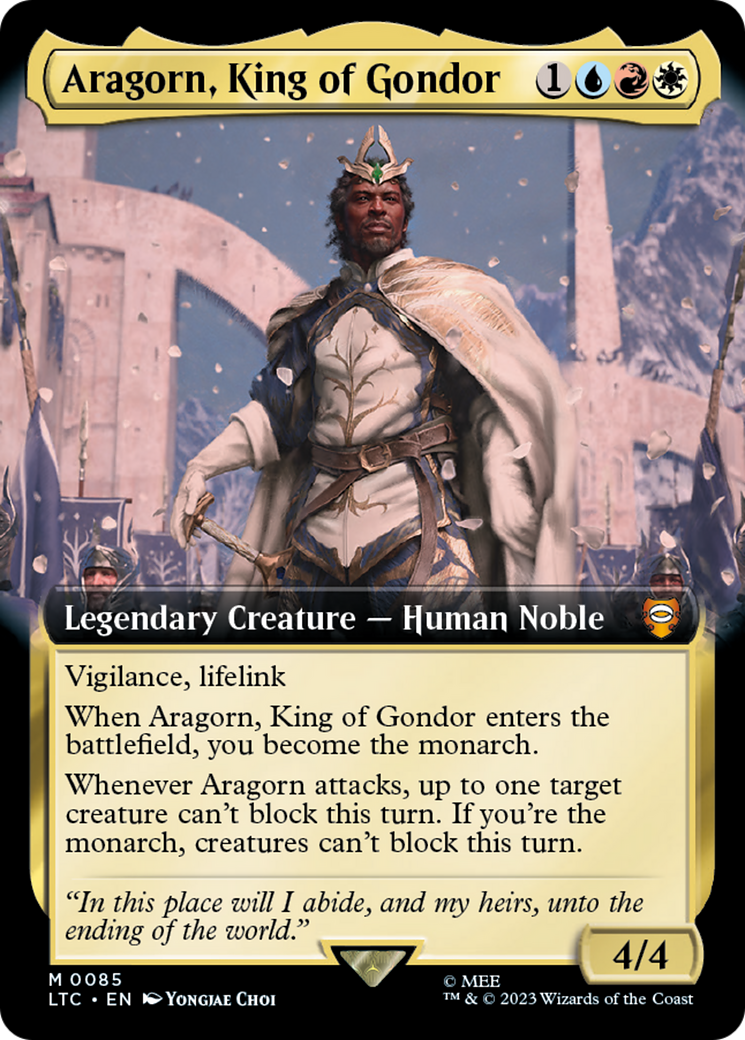 Aragorn, King of Gondor (Extended Art) (LTC-085) - Tales of Middle-earth Commander: (Extended Art)