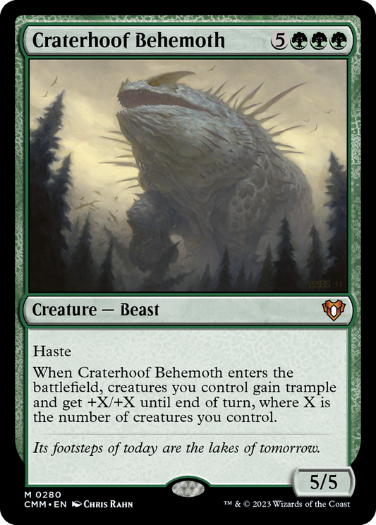 Craterhoof Behemoth (CMM-280) - Commander Masters Foil