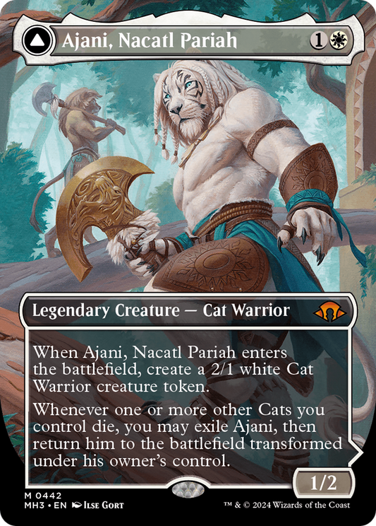 Ajani, Nacatl Pariah (Borderless) (MH3-442) - Modern Horizons 3 (Borderless)