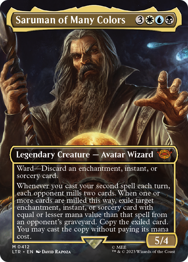 Saruman of Many Colors (Borderless) (LTR-412) - The Lord of the Rings: Tales of Middle-earth (Borderless)