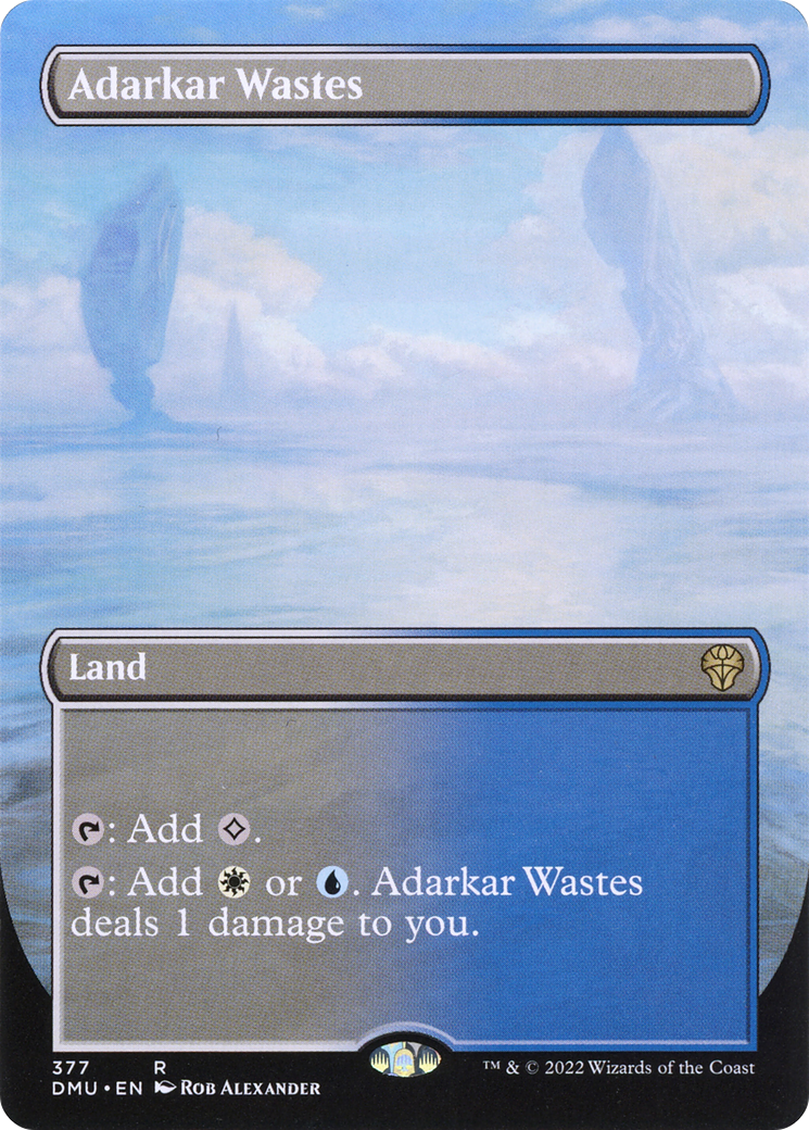 Adarkar Wastes (Borderless) (DMU-377) - Dominaria United (Borderless) Foil