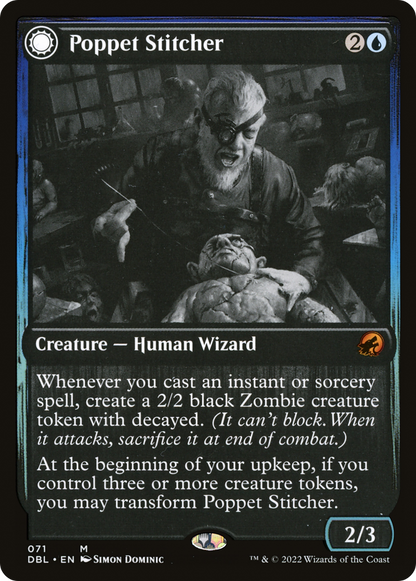 Poppet Stitcher (DBL-071) - Innistrad: Double Feature: (Double Faced Transform) Foil
