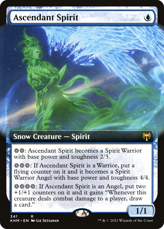 Ascendant Spirit (Extended Art) (KHM-341) - Kaldheim: (Extended Art, snow) Foil