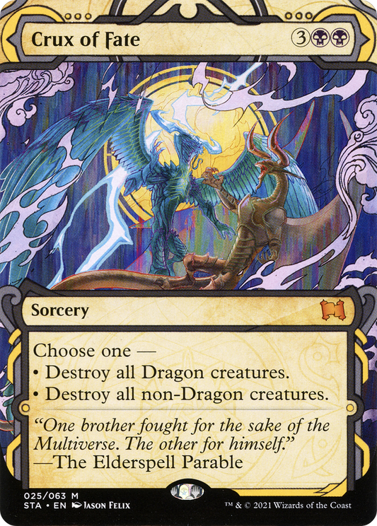 Crux of Fate (STA-025) - Strixhaven Mystical Archive: (Showcase) (Borderless) Foil