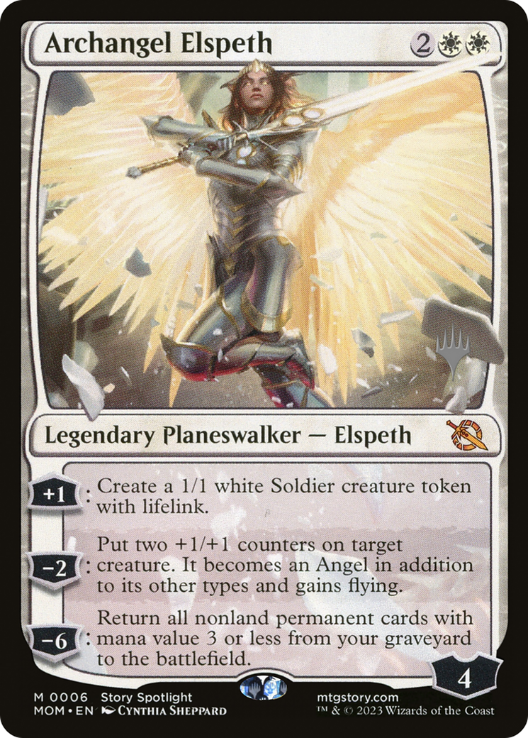 Archangel Elspeth (PPMOM-06P) - March of the Machine Promos