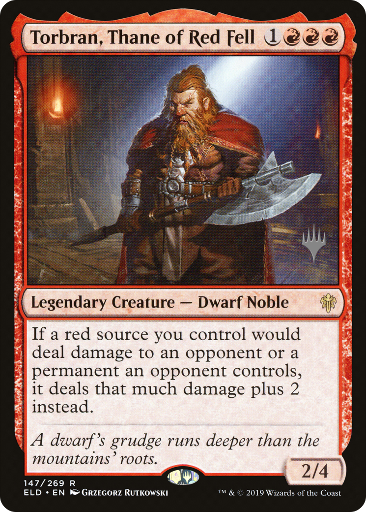 Torbran, Thane of Red Fell (PPELD-147P) - Throne of Eldraine Promos Foil