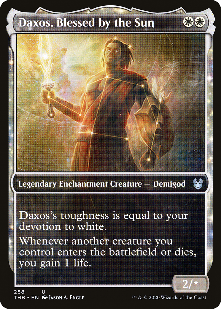 Daxos, Blessed by the Sun (THB-258) - Theros Beyond Death: (enchantment, Showcase)
