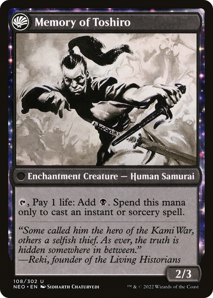 Life of Toshiro Umezawa (NEO-108) - Kamigawa: Neon Dynasty: (fandfc, enchantment) Foil