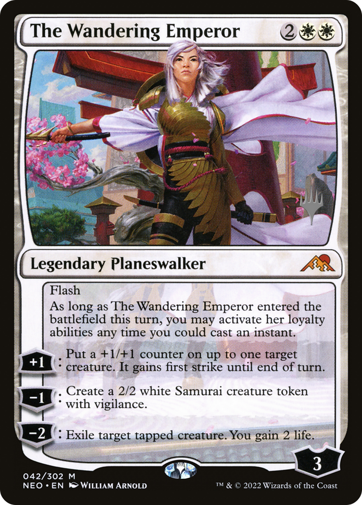 The Wandering Emperor (PPNEO-42P) - Kamigawa: Neon Dynasty Promos Foil