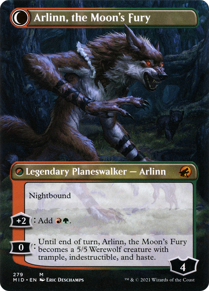Arlinn, the Pack's Hope (Borderless) (MID-279) - Innistrad: Midnight Hunt: (Double Faced Transform) (Borderless)