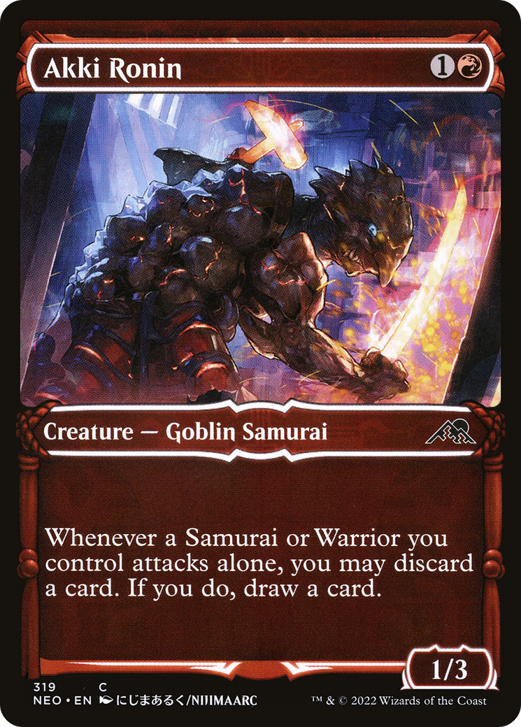Akki Ronin (Showcase) (NEO-319) - Kamigawa: Neon Dynasty: (Showcase) Foil