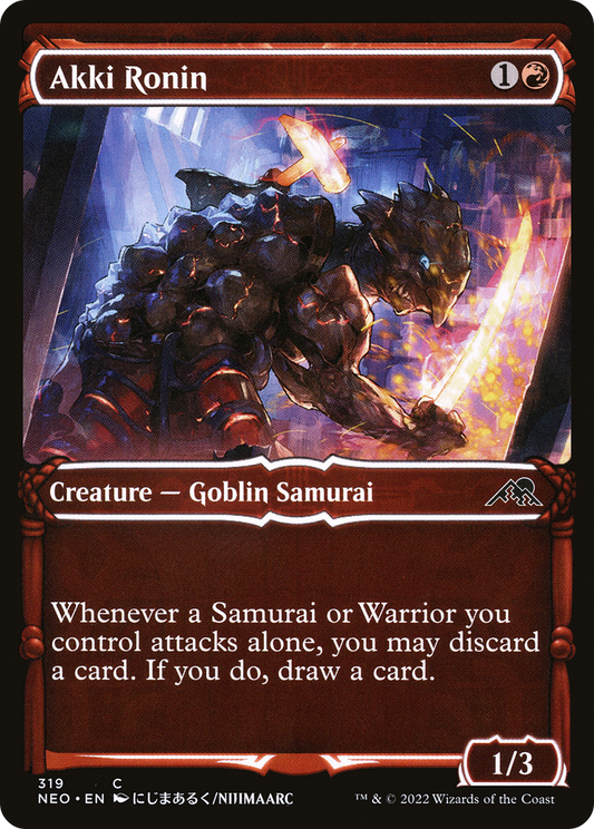 Akki Ronin (Showcase) (NEO-319) - Kamigawa: Neon Dynasty: (Showcase)