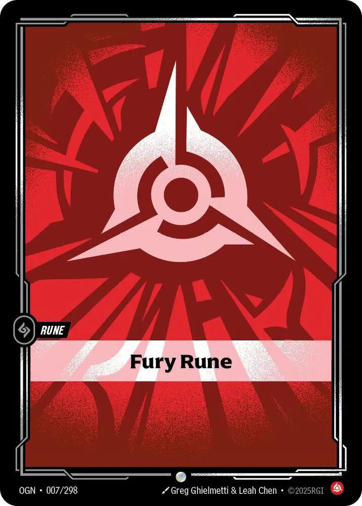 Fury Rune - 007/298 - Common