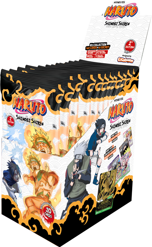 NARUTO MYTHOS TCG SET 2 SHINOBI SHIREN 1ST EDITION BOOSTER